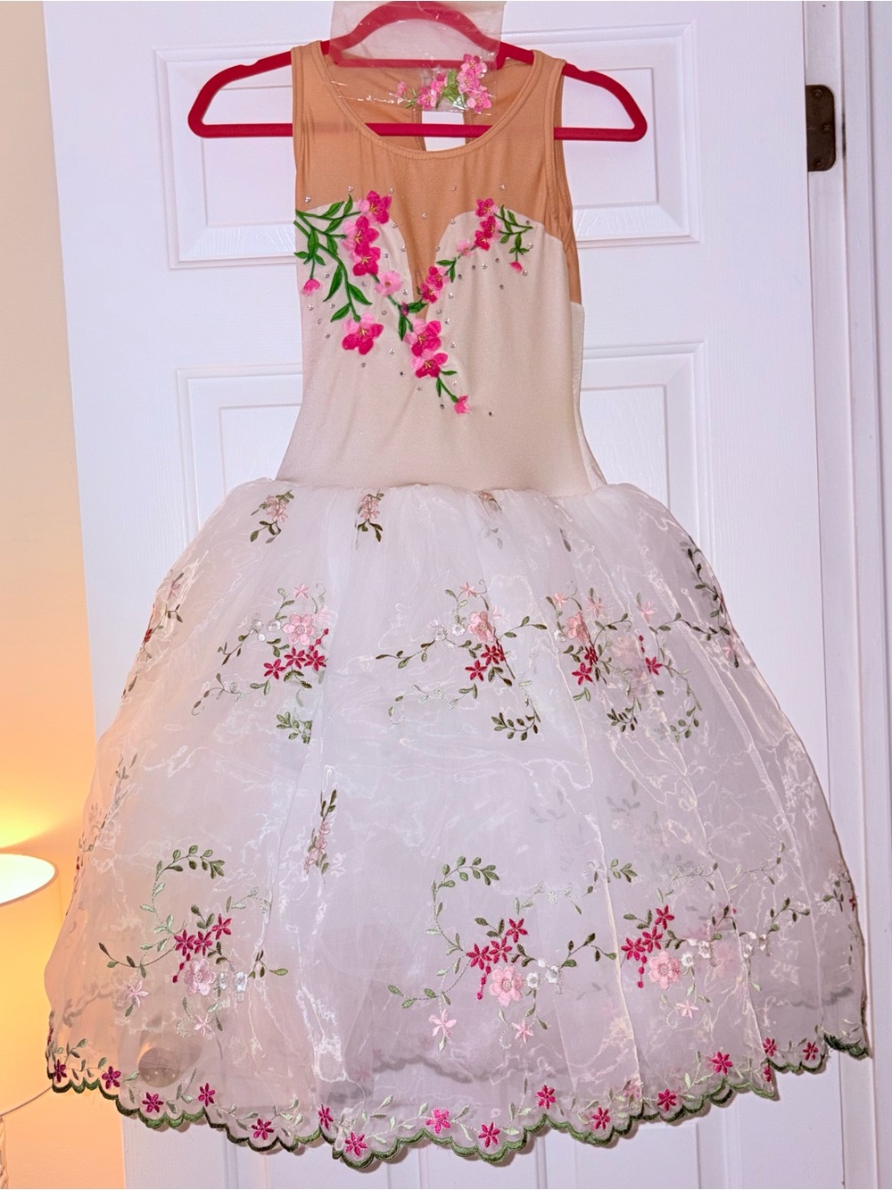 Costume Gallery Floral Embroidered Lyrical Ballet Dance Costume Adult Medium